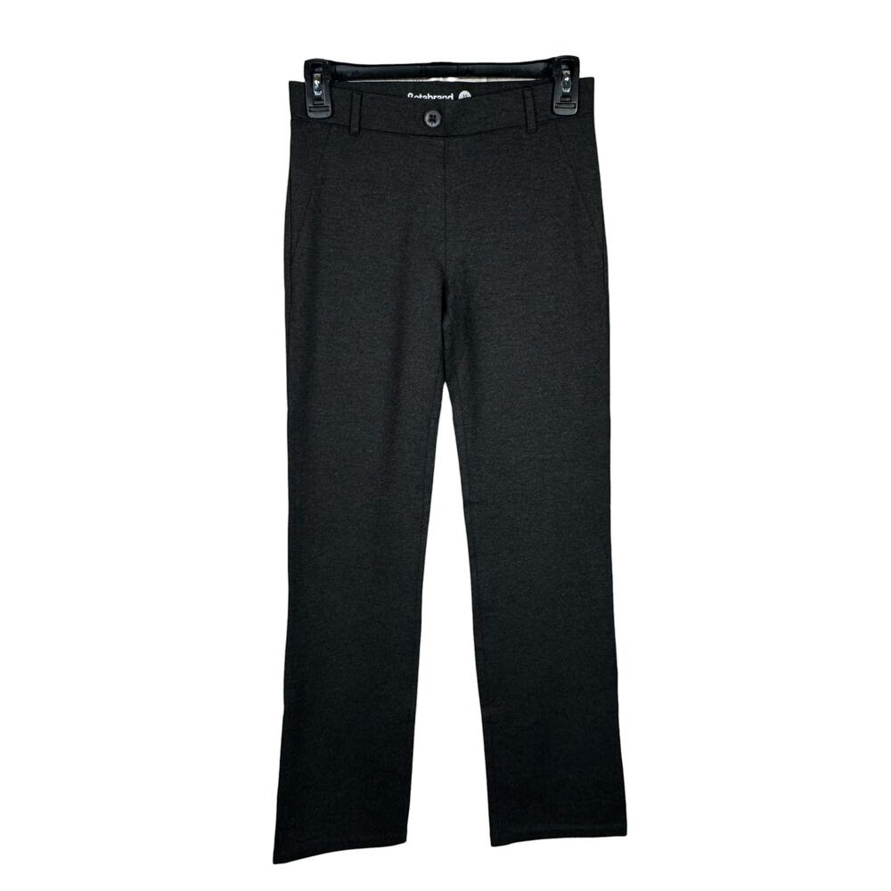 Betabrand Petite X-Small Classic Dress Straight Pants Yoga Ponte Pull-On Gray - Picture 1 of 6